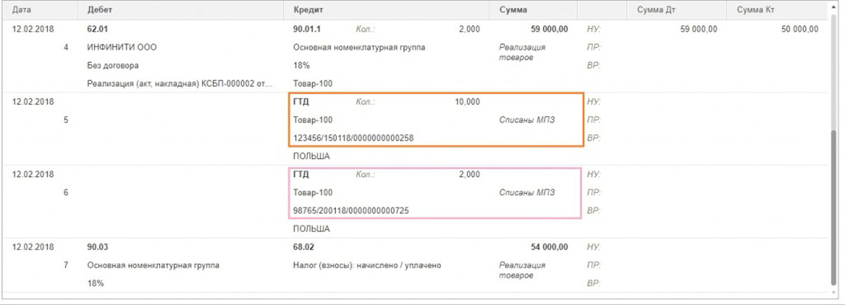 1с 8.3 гтд по импорту