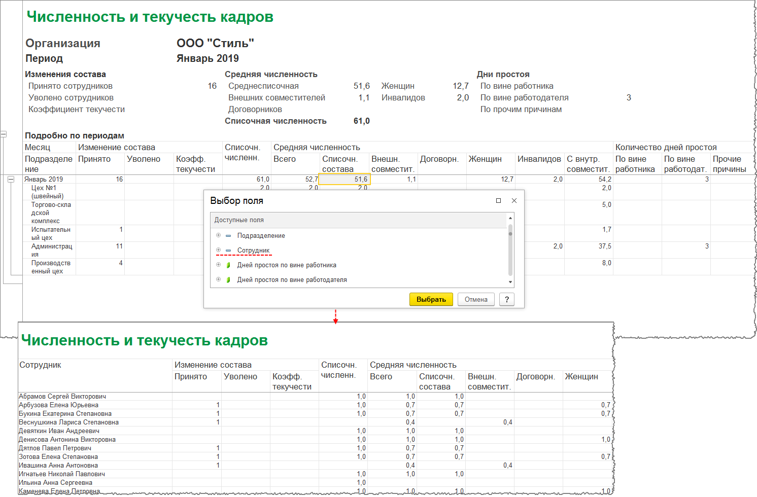 Форма 6 отчет о численности работающих и забронированных граждан пребывающих в запасе в 1с